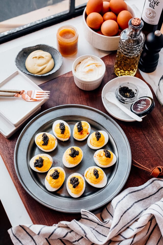 Deviled Eggs and American Paddlefish Caviar