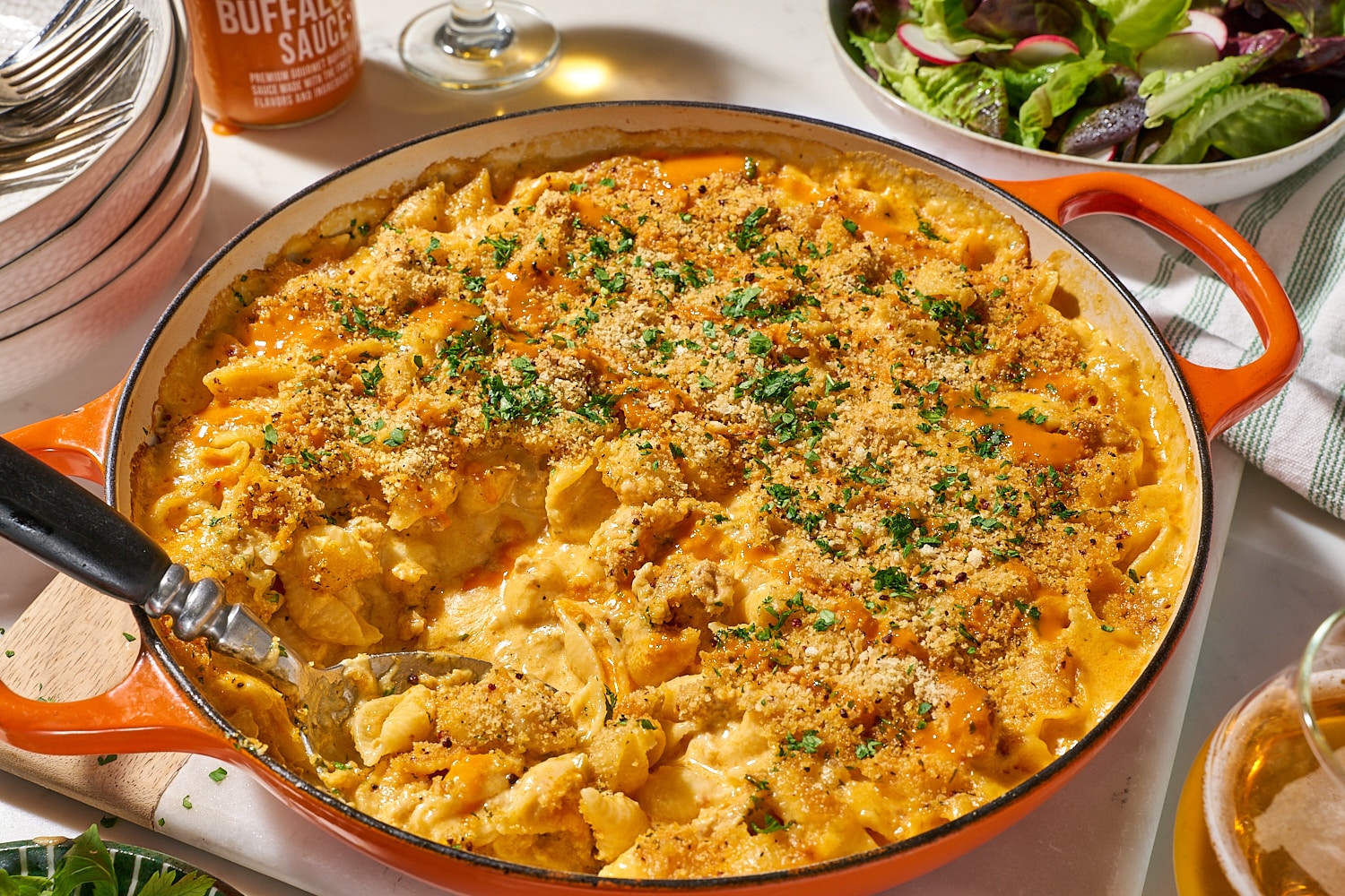 Buffalo Chicken Sausage Mac and Cheese