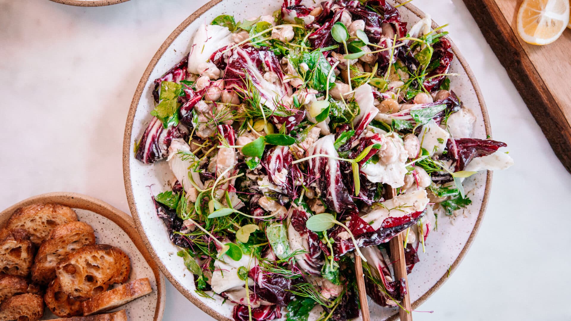 Radicchio and Tuna Salad with White Beans