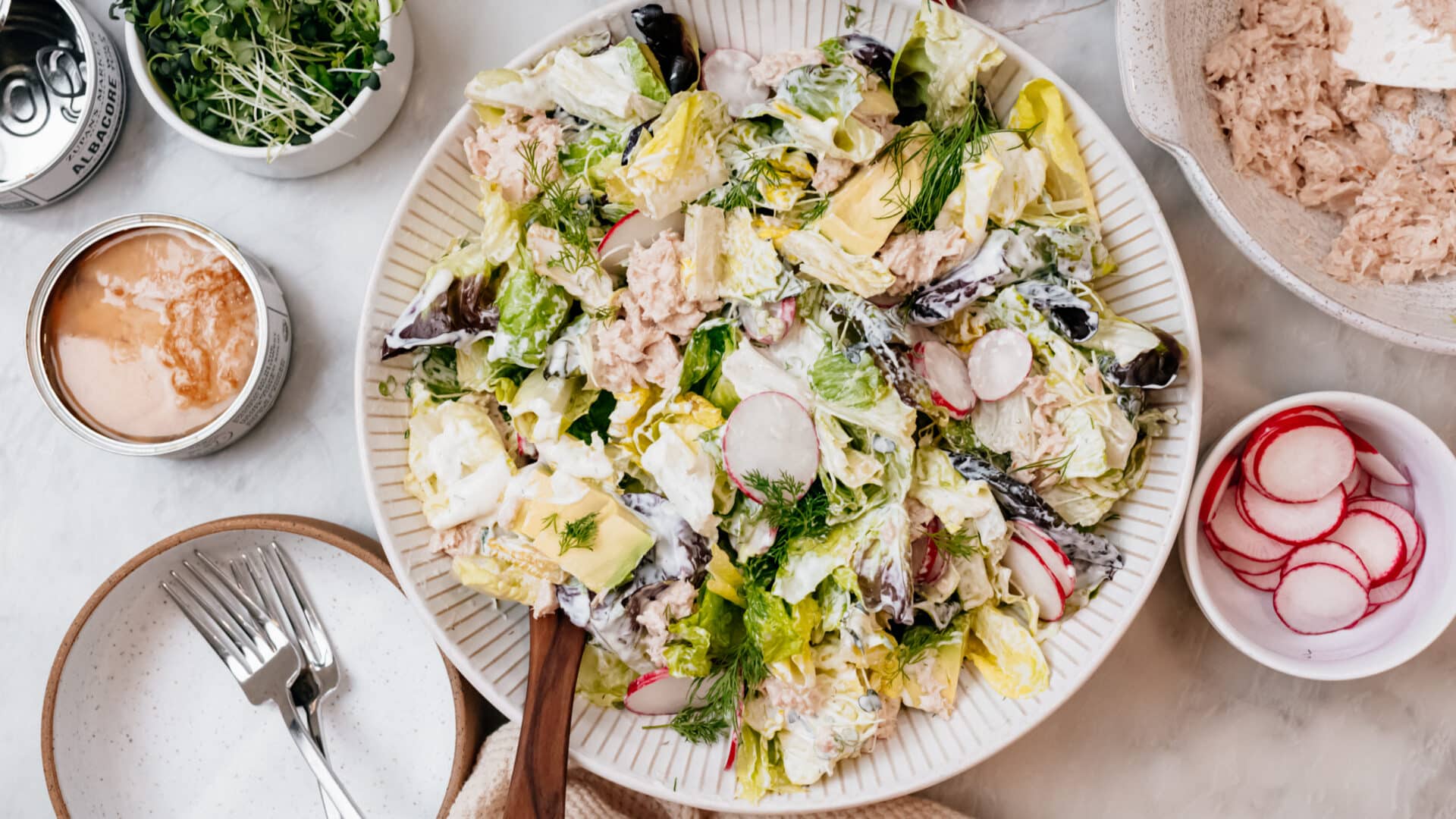 Albacore Tuna Salad with Radish & Avocado