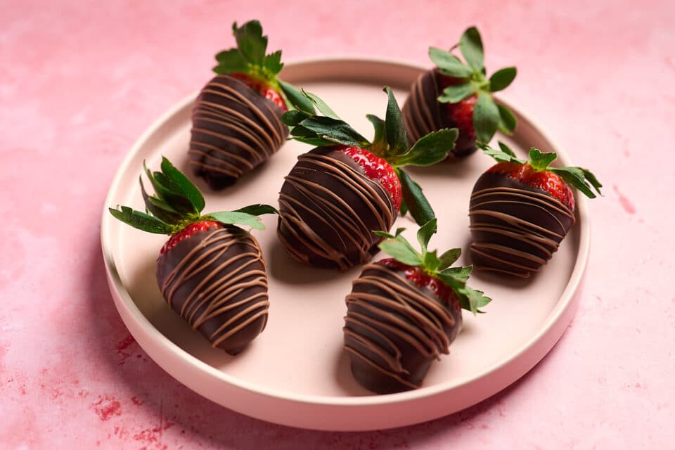 Valentine's Day Strawberries with Belgian Chocolate
