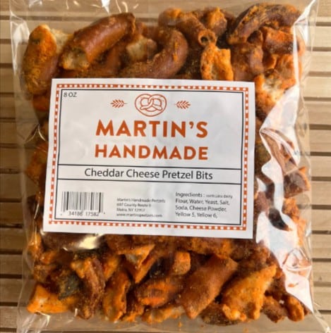 Martain's handmade cheddar cheese pretzel bits