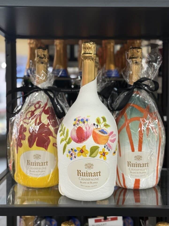 Ruinart hand painted champagne