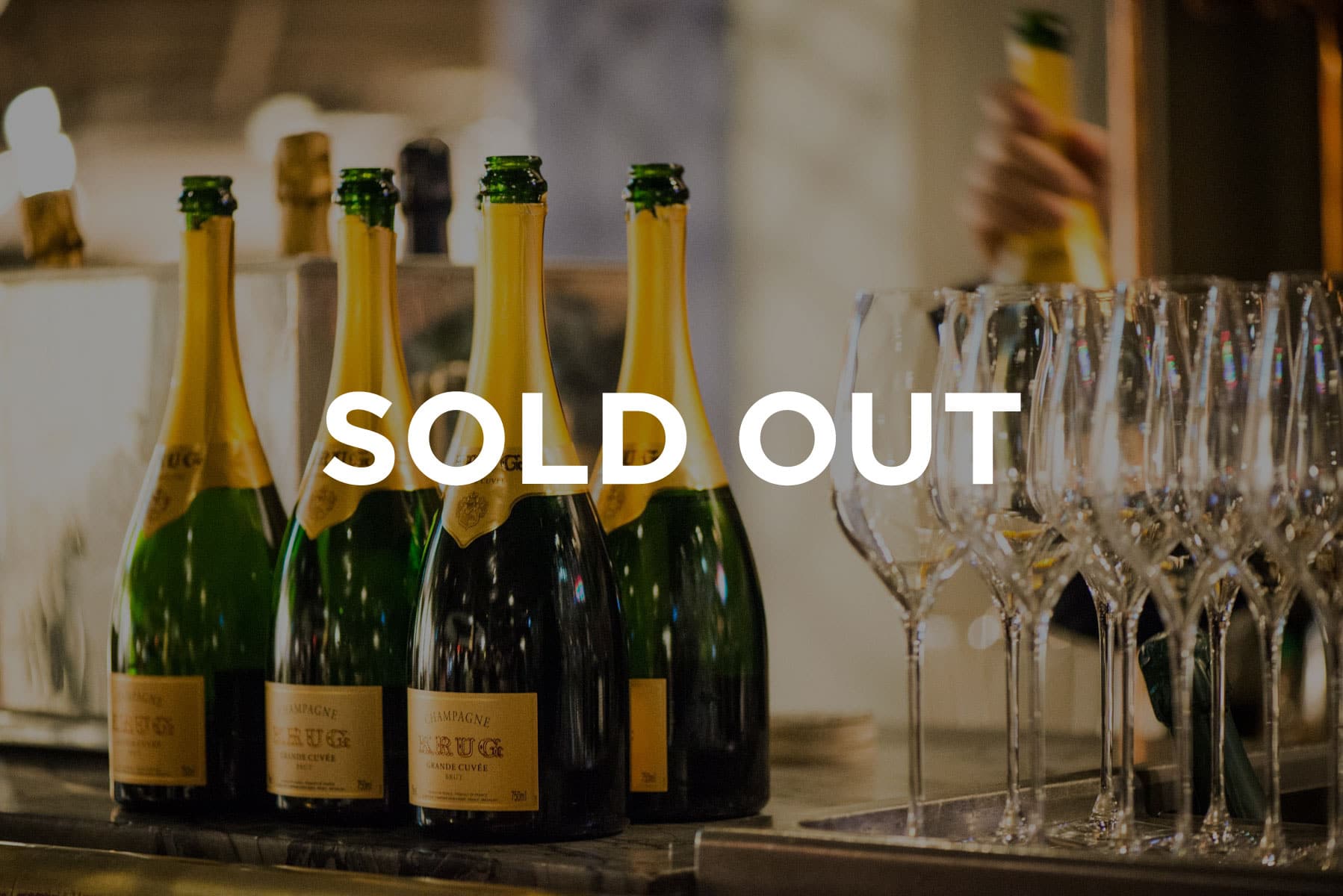 Krug tasting sold out notification